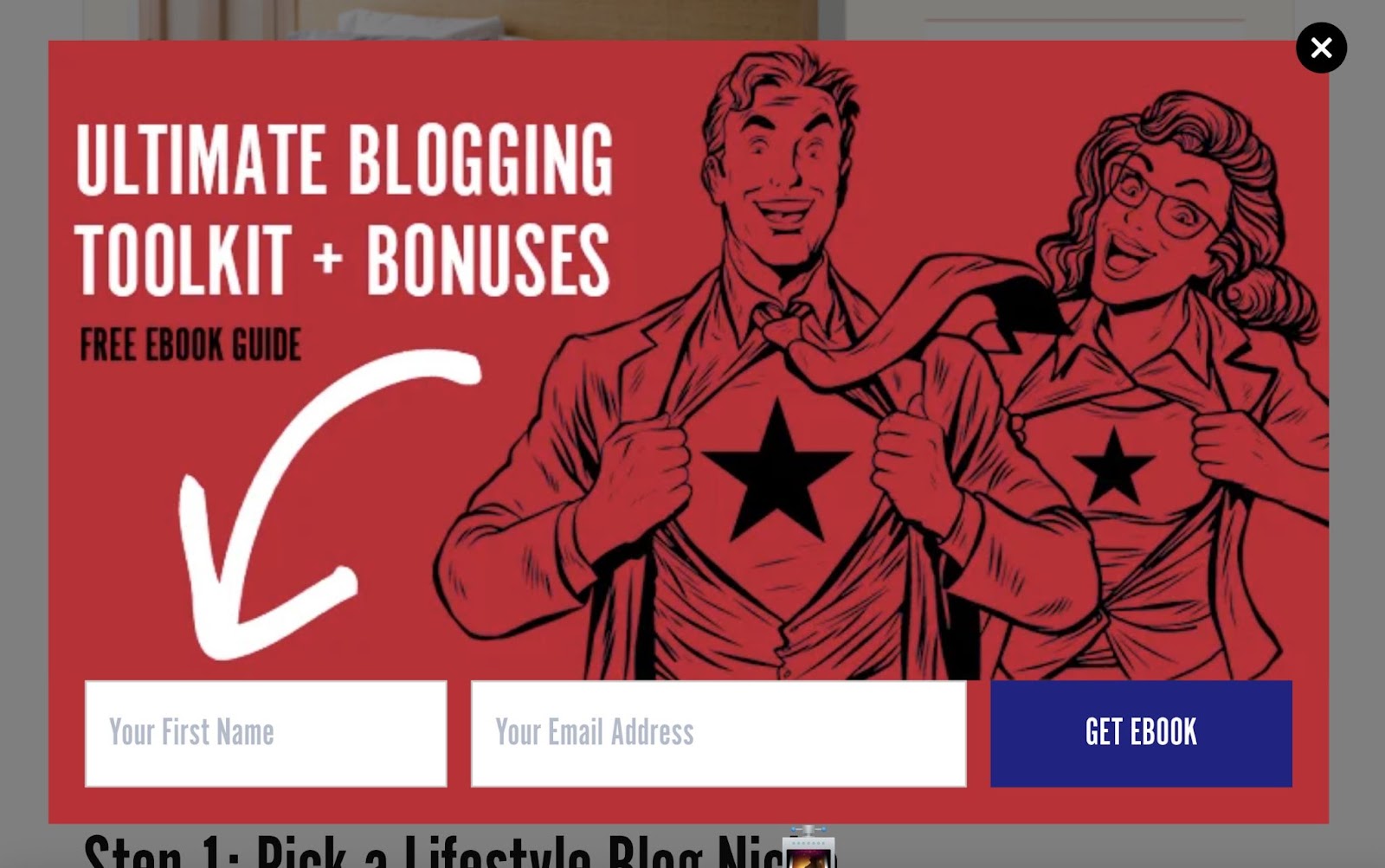 Загрузите бесплатную форму руководства для электронной книги на сайте blogtyrant.com.